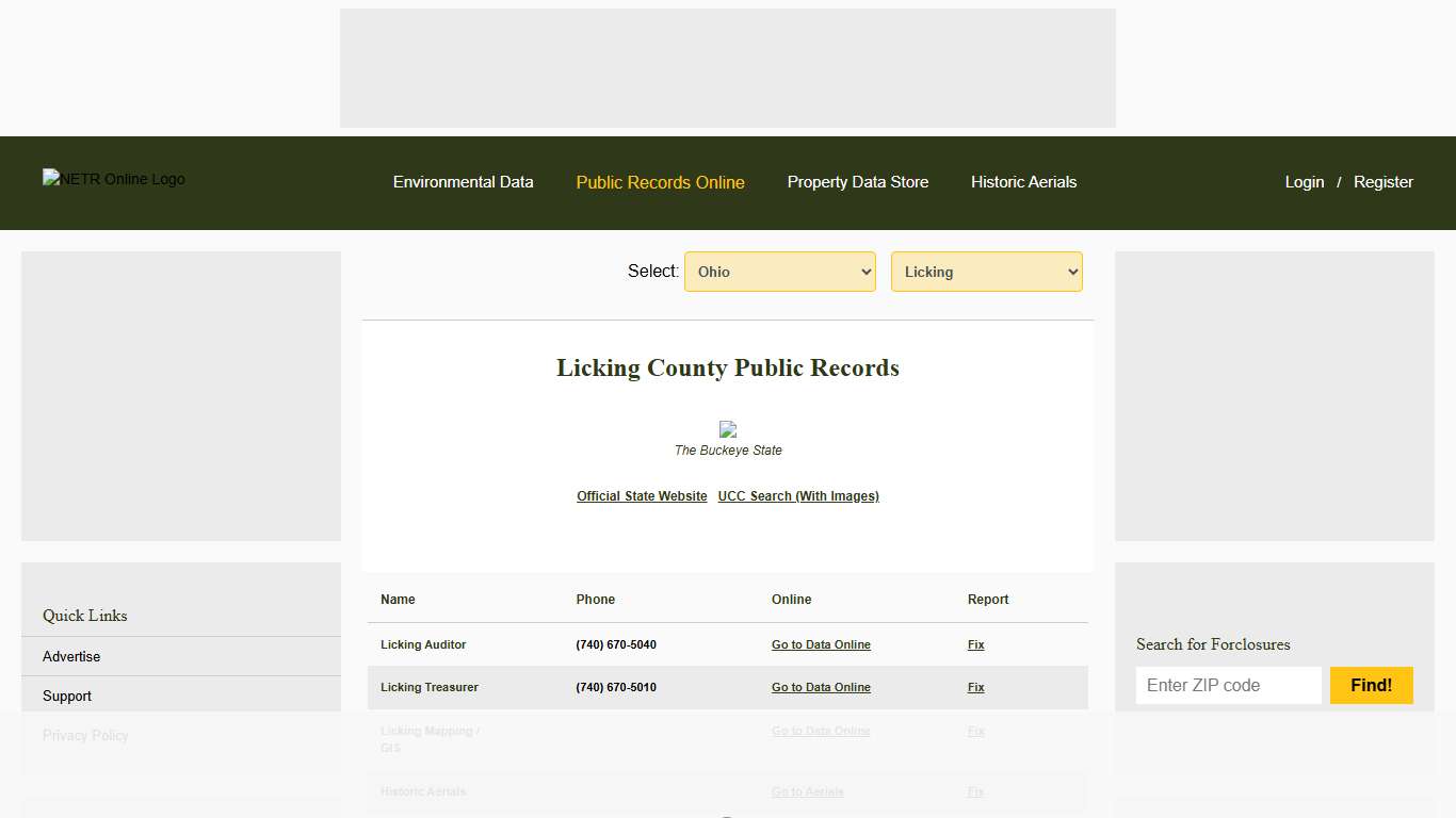 NETR Online • Licking • Licking Public Records, Search Licking Records, Licking Property Tax, Ohio Property Search, Ohio Assessor